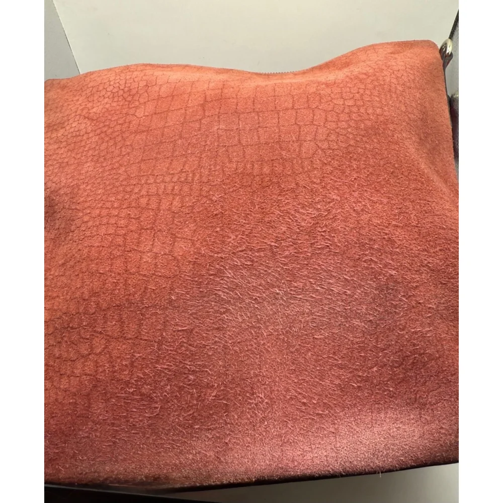 Kate Spade New Year Arianna Larchmont Ave Pink Suede Exotic Bucket‎ Bag